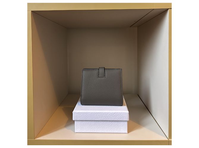 Dior Normandy Leather Wallet Dark grey - view 2
