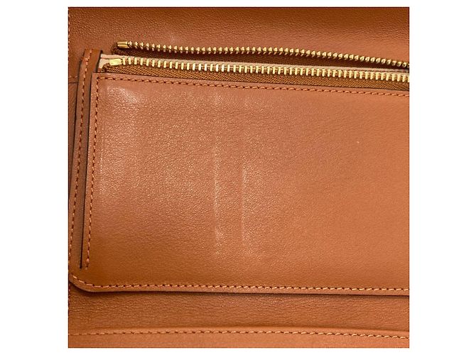 Chloé Chloe Alphabet Long Wallet Marrone - vista 10