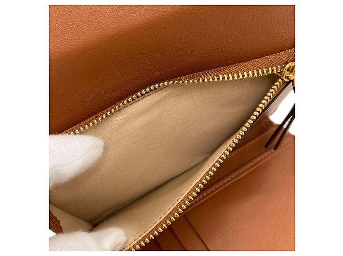 Chloé Chloe Alphabet Long Wallet Marrone - vista 6