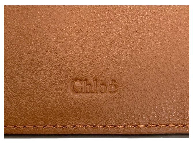 Chloé Chloe Alphabet Long Wallet Marrone - vista 7