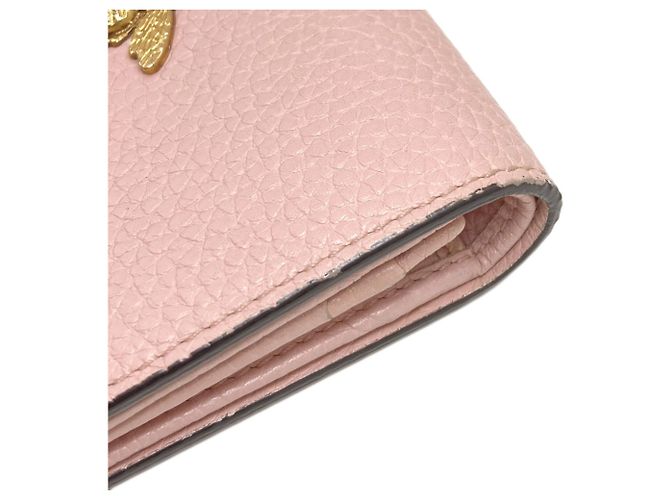 Gucci 460185 Animalier Bee Cartera Bi-fold Rosa - vista 15