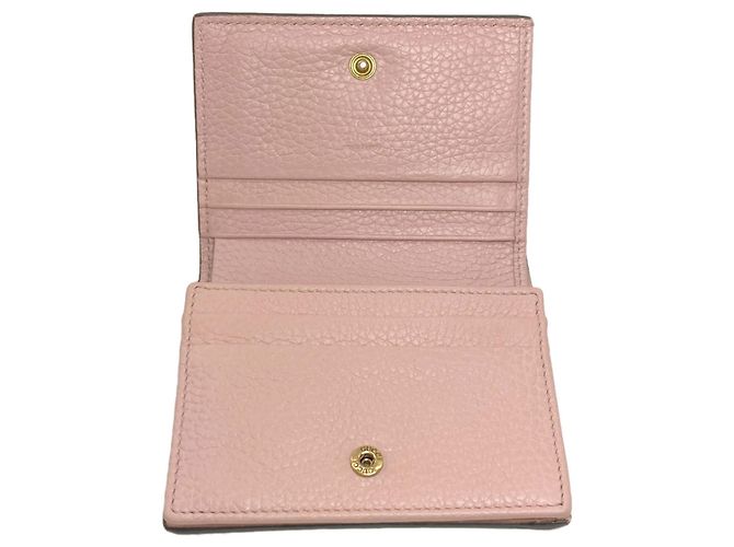 Gucci 460185 Animalier Bee Cartera Bi-fold Rosa - vista 4