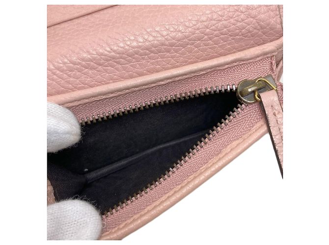 Gucci 460185 Animalier Bee Cartera Bi-fold Rosa - vista 7
