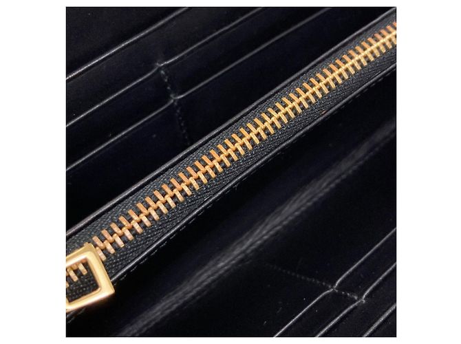 Cartera larga de piel Anagram para mujer Loewe Negro - vista 11