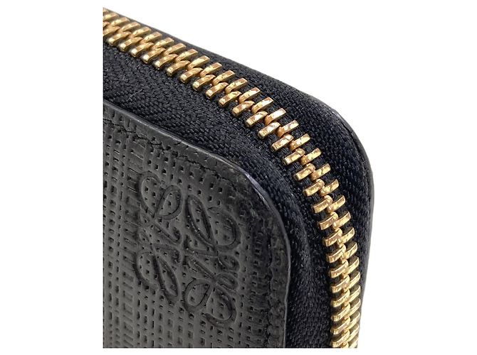 Cartera larga de piel Anagram para mujer Loewe Negro - vista 18