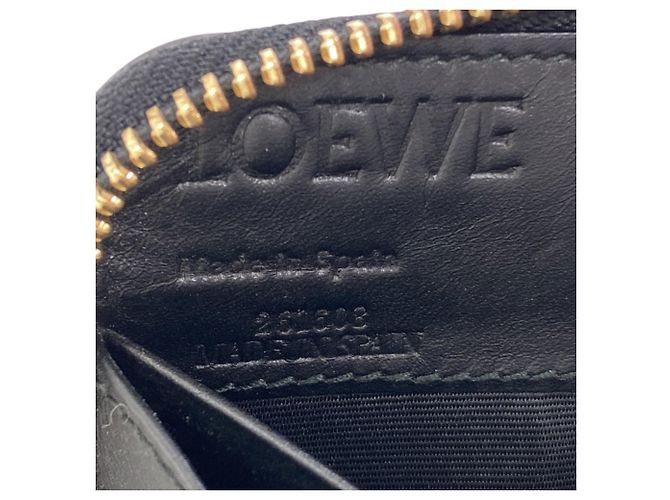 Cartera larga de piel Anagram para mujer Loewe Negro - vista 6