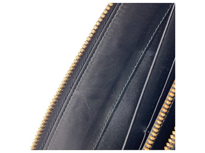 Cartera larga de piel Anagram para mujer Loewe Negro - vista 7