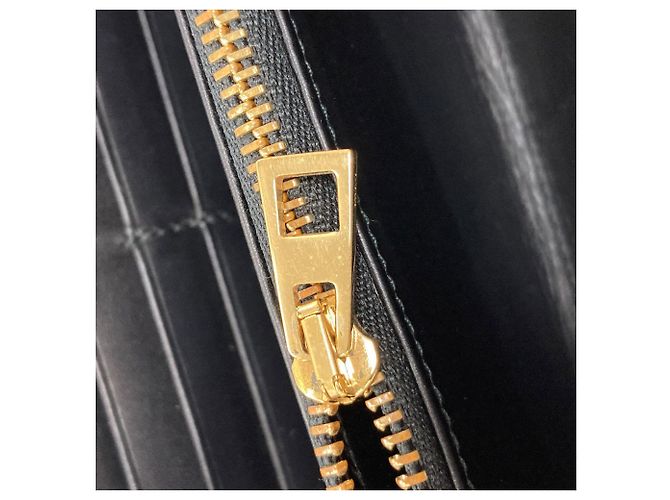 Cartera larga de piel Anagram para mujer Loewe Negro - vista 9