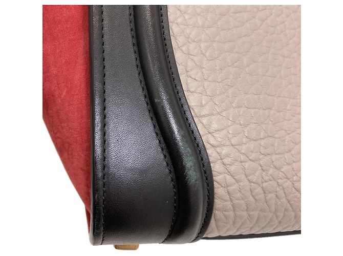Céline Celine Luggage Micro Handbag Braun Schwarz Rot - Ansicht 17