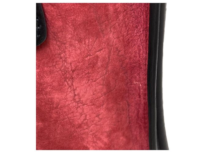 Céline Celine Luggage Micro Handbag Braun Schwarz Rot - Ansicht 18