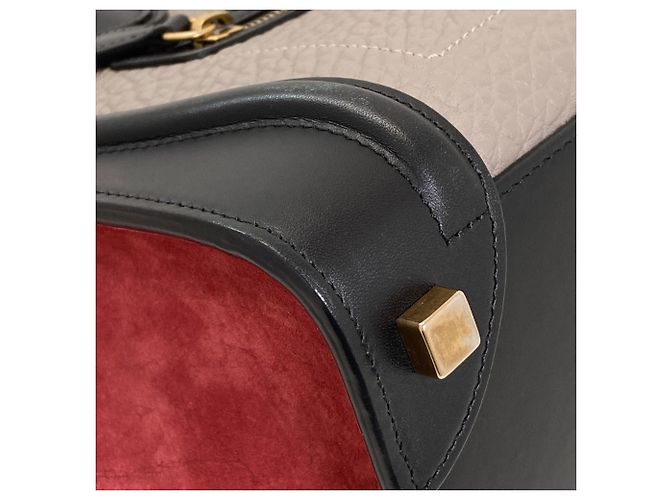 Céline Celine Luggage Micro Handbag Braun Schwarz Rot - Ansicht 27