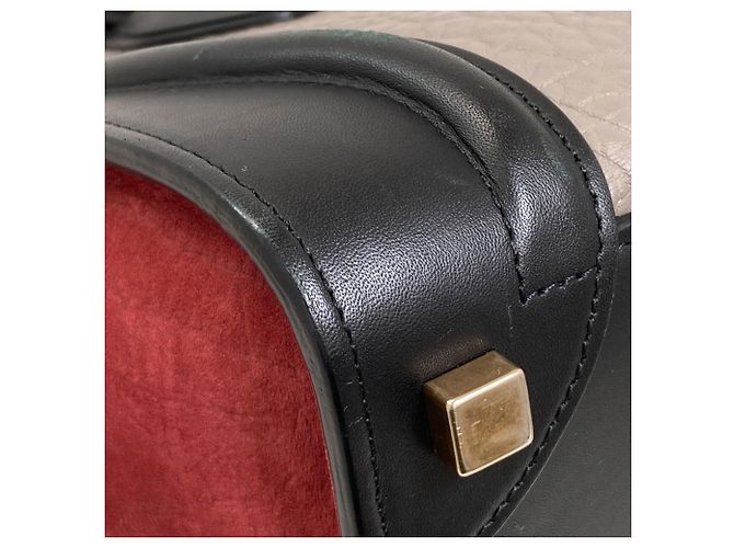 Céline Celine Luggage Micro Handbag Braun Schwarz Rot - Ansicht 29