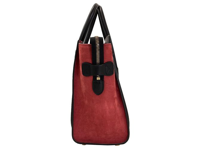 Céline Celine Luggage Micro Handbag Braun Schwarz Rot - Ansicht 3
