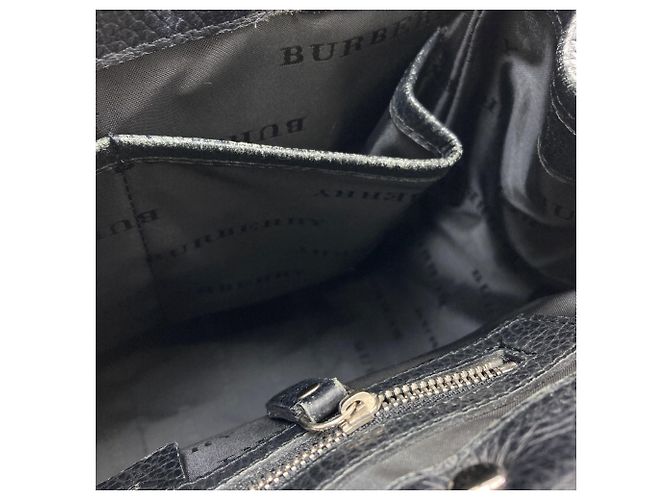 Borsa in nylon Burberry Check da donna Nero Beige - vista 10