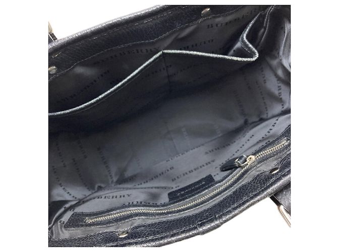 Borsa in nylon Burberry Check da donna Nero Beige - vista 5