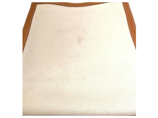 Cabas Céline Borsa Tote Verticale 2-Way Celine Marrone Bianco - vista 11