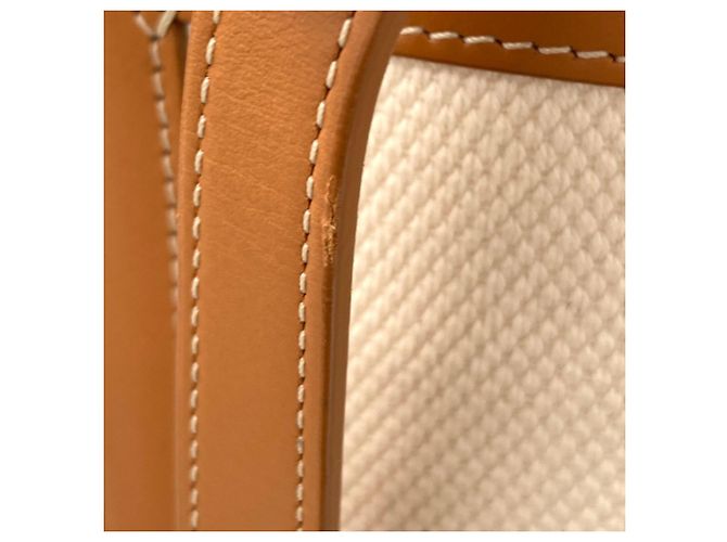 Cabas Céline Borsa Tote Verticale 2-Way Celine Marrone Bianco - vista 14