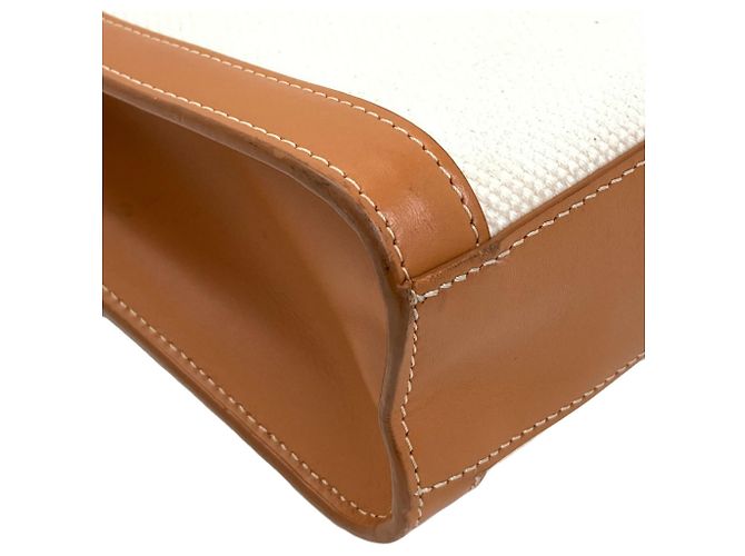 Cabas Céline Borsa Tote Verticale 2-Way Celine Marrone Bianco - vista 17
