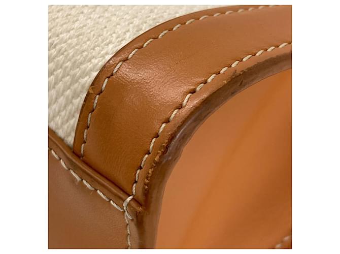 Cabas Céline Borsa Tote Verticale 2-Way Celine Marrone Bianco - vista 24