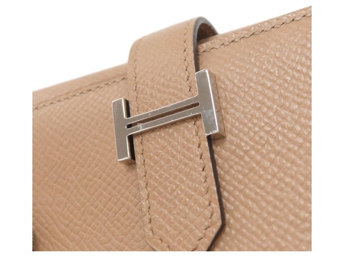 Hermès Hermes Bearn Combination Verso Bi-fold Wallet Braun Pink - Ansicht 14