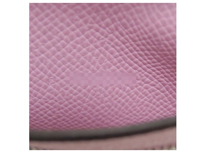 Hermès Hermes Bearn Combination Verso Bi-fold Wallet Braun Pink - Ansicht 8