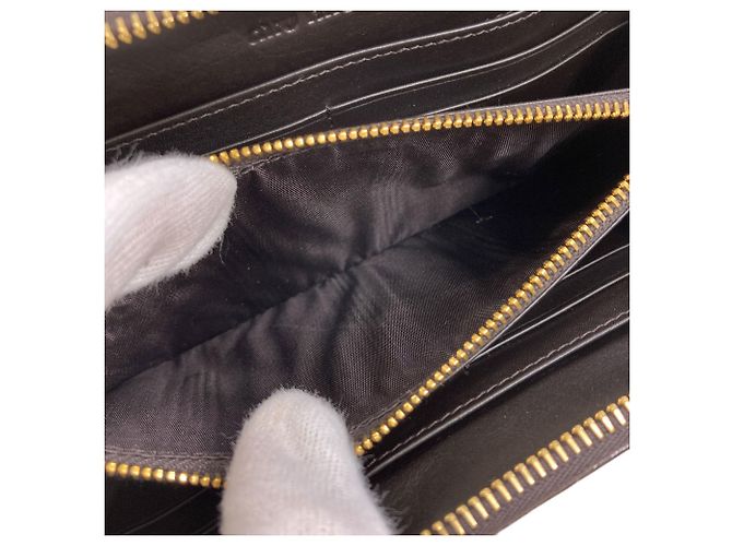 Cartera larga de cuero con relieve Miu Miu Negro - vista 5