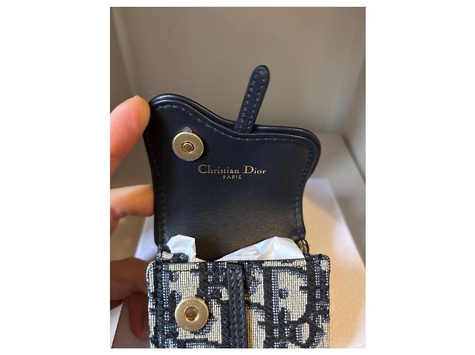 Christian Dior Saddle Monogramme AirPod Case Navy blue - view 4