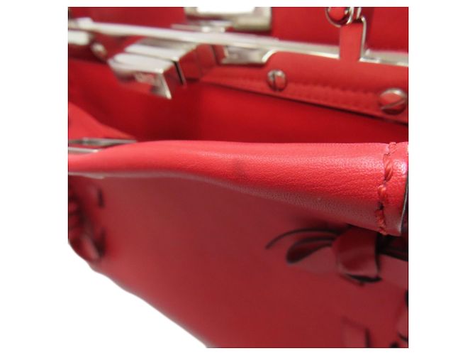 Borsa 2-Way Fendi Peekaboo Mini Rosso - vista 13