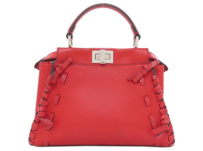 Borsa 2-Way Fendi Peekaboo Mini Rosso - vista 2