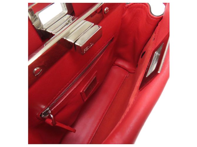 Borsa 2-Way Fendi Peekaboo Mini Rosso - vista 6