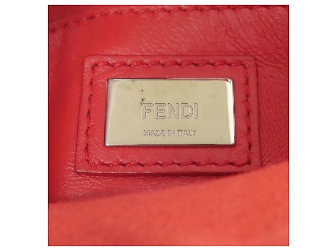 Borsa 2-Way Fendi Peekaboo Mini Rosso - vista 7