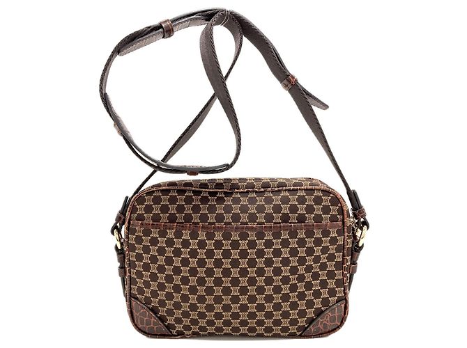 Céline Celine Schultertasche aus Canvas mit Macadam-Muster Braun - Ansicht 2