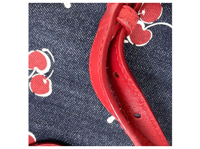 Borsa a tracolla 2-way Miu Miu con stampa di ciliegie Rosso Blu - vista 18