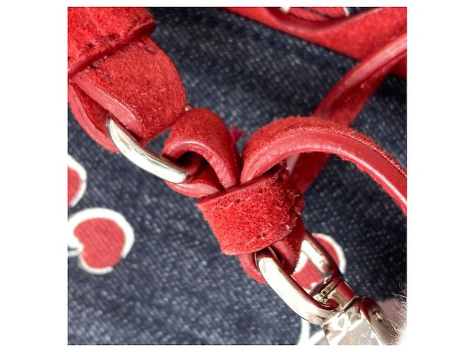 Borsa a tracolla 2-way Miu Miu con stampa di ciliegie Rosso Blu - vista 19