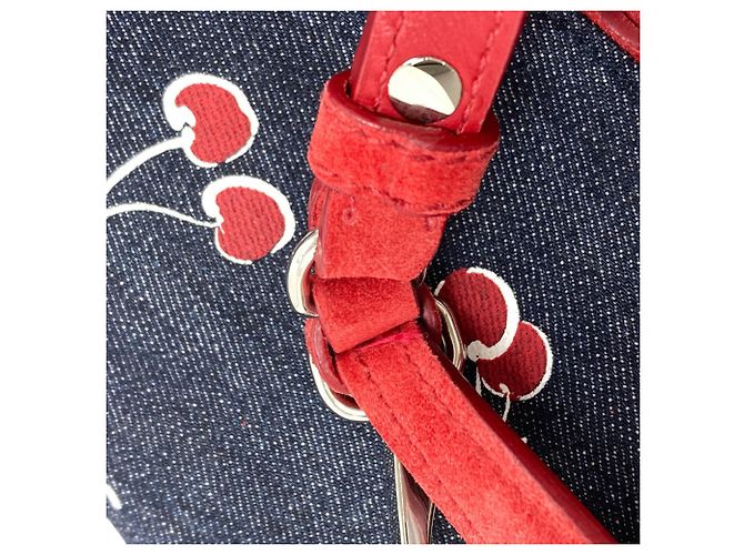 Borsa a tracolla 2-way Miu Miu con stampa di ciliegie Rosso Blu - vista 22