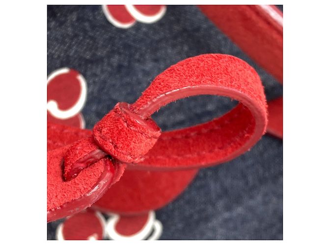 Borsa a tracolla 2-way Miu Miu con stampa di ciliegie Rosso Blu - vista 24