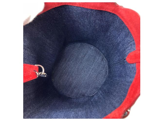 Borsa a tracolla 2-way Miu Miu con stampa di ciliegie Rosso Blu - vista 5