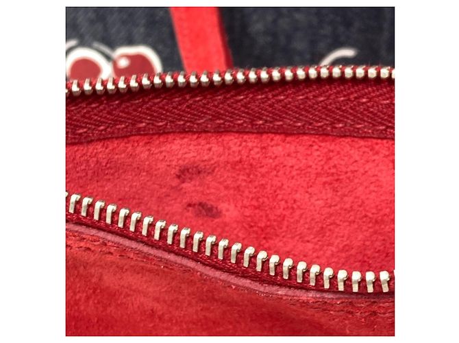 Borsa a tracolla 2-way Miu Miu con stampa di ciliegie Rosso Blu - vista 8