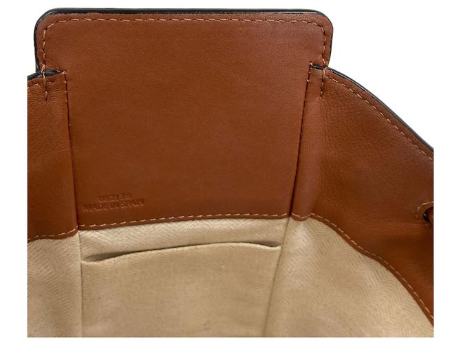 Loewe Hammock 2-Way Handtasche Braun Weiß - Ansicht 11