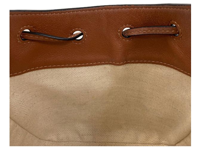 Loewe Hammock 2-Way Handtasche Braun Weiß - Ansicht 12