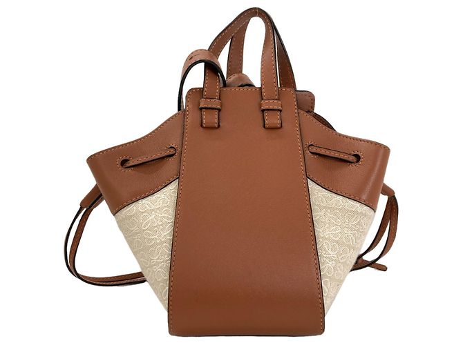 Loewe Hammock 2-Way Handtasche Braun Weiß - Ansicht 2