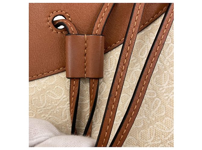 Loewe Hammock 2-Way Handtasche Braun Weiß - Ansicht 20
