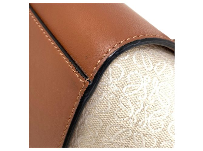Loewe Hammock 2-Way Handtasche Braun Weiß - Ansicht 28