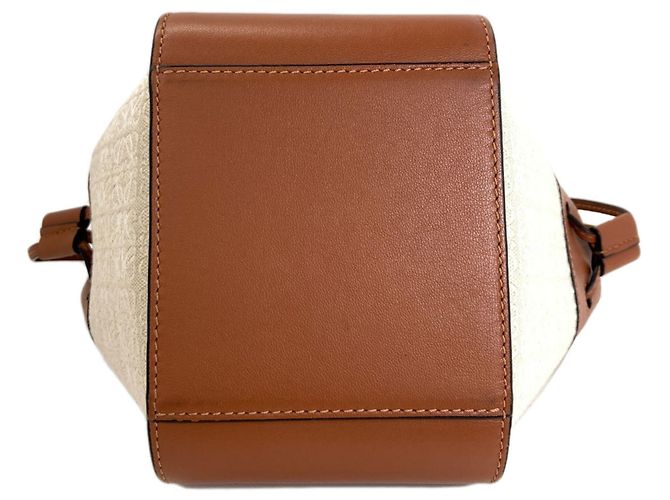 Loewe Hammock 2-Way Handtasche Braun Weiß - Ansicht 4