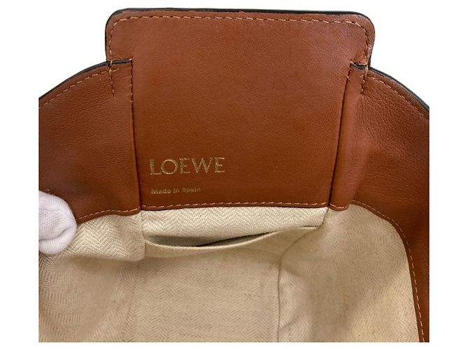 Loewe Hammock 2-Way Handtasche Braun Weiß - Ansicht 9