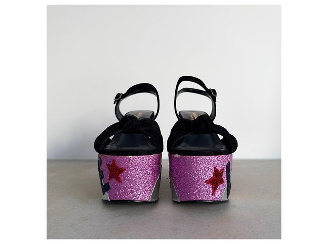 Saint Laurent Candy Love Sandali Platform Multicolore - vista 7