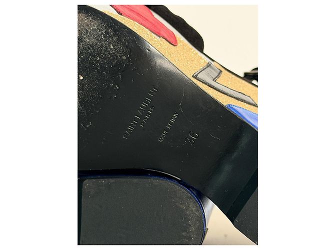 Saint Laurent Candy Love Sandali Platform Multicolore - vista 9