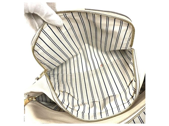 Borsa Tote Louis Vuitton Monogram Empreinte Mare MM Bianco - vista 18