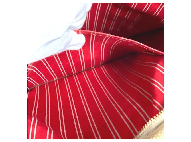 Borsa Tote Louis Vuitton Antigua Cabas MM Rosso Beige - vista 14