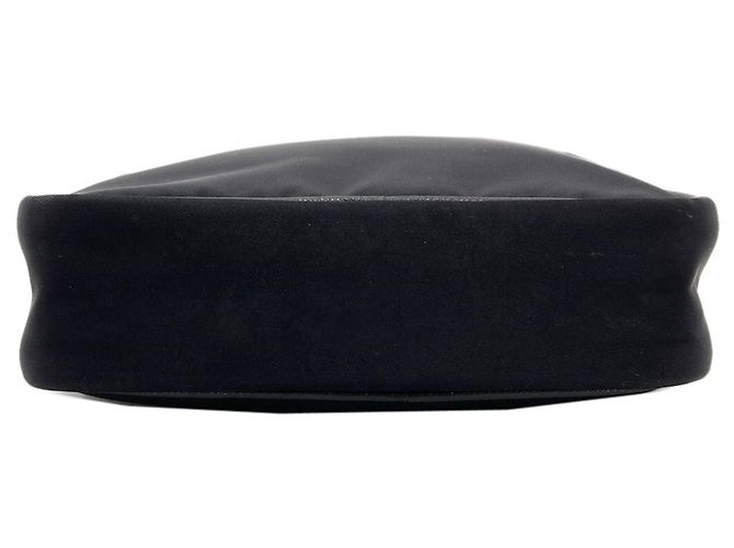 Borsa a tracolla in nylon nero con logo Prada - vista 4